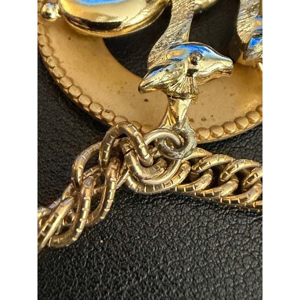 Vintage Charm Bracelet Deer Gazelle Gold Tone - Picture 3 of 8